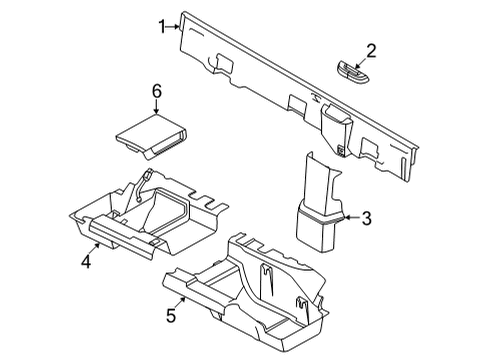 2023 Ford Maverick Interior Trim - Rear Body Diagram