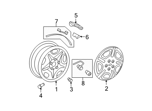 2007 Ford Freestar Wheels Diagram 2 - Thumbnail