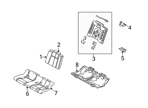 2010 Ford Mustang Rear Seat Back Cover Assembly Diagram for AR3Z-6366600-AF