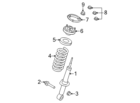 2012 Ford F-150 Struts & Components - Front Diagram