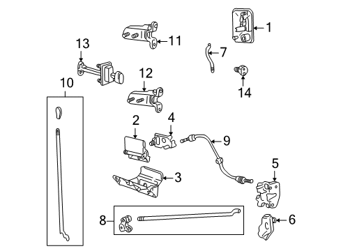 2001 Ford Excursion Rear Door Diagram 7 - Thumbnail