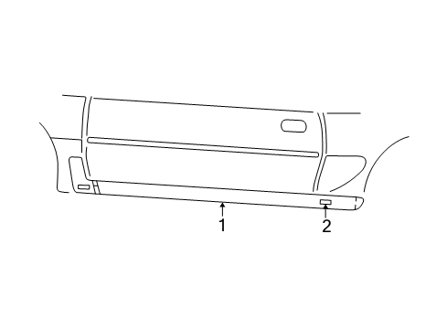 1999 Ford Mustang Exterior Trim - Pillars, Rocker & Floor Diagram