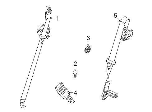 2008 Ford Taurus X Rear Seat Belts Diagram