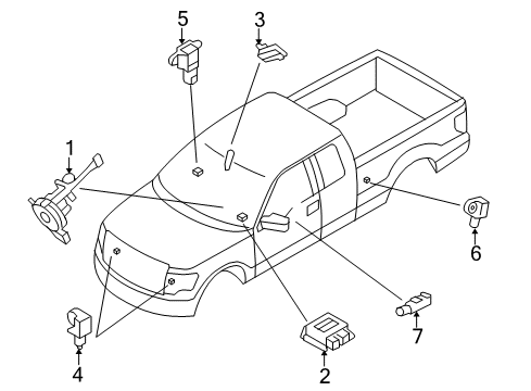 2013 Ford F-150 Air Bag Components Diagram 4 - Thumbnail