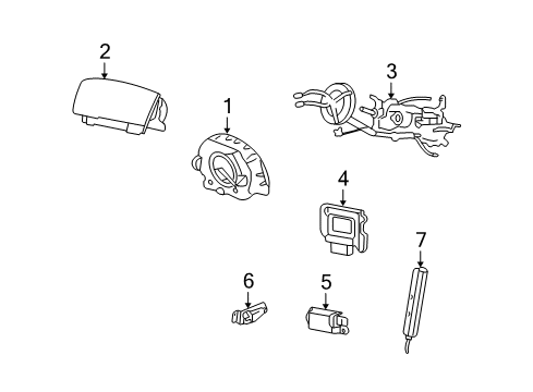 2005 Ford Crown Victoria Air Bag Components Diagram