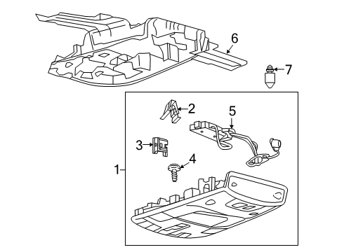 2020 Ford F-150 Overhead Console Diagram 3 - Thumbnail