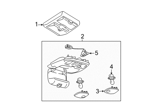 2010 Ford Escape Overhead Console Diagram 2 - Thumbnail