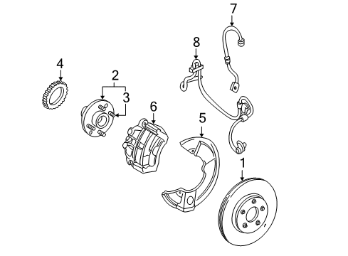 2006 Ford Freestar Front Brakes Diagram