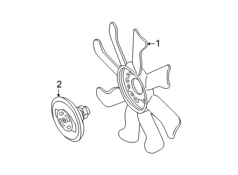 2003 Ford Ranger Cooling System, Radiator, Water Pump, Cooling Fan Diagram 3 - Thumbnail