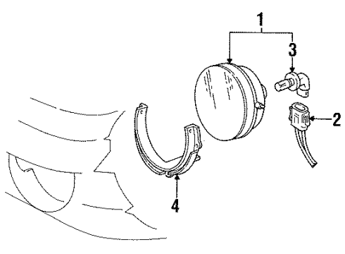 1992 Mercury Topaz Bulbs Diagram 1 - Thumbnail