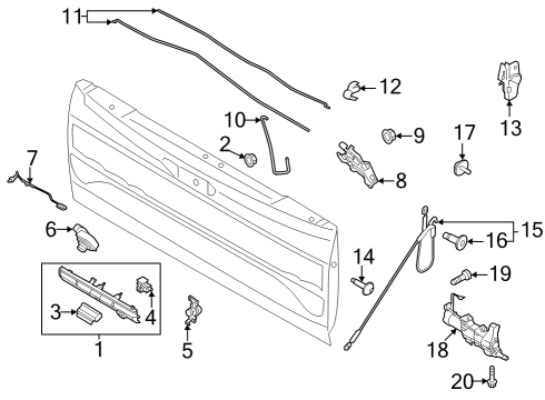 2023 Ford F-150 Lightning Lock & Hardware Diagram 4 - Thumbnail