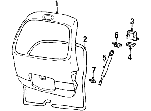 1997 Ford Windstar Lift Gate Diagram 1 - Thumbnail