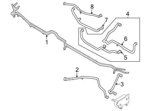 2022 Ford F-150 Lightning HOSE ASSY - INLET Diagram for NL3Z-8D125-C