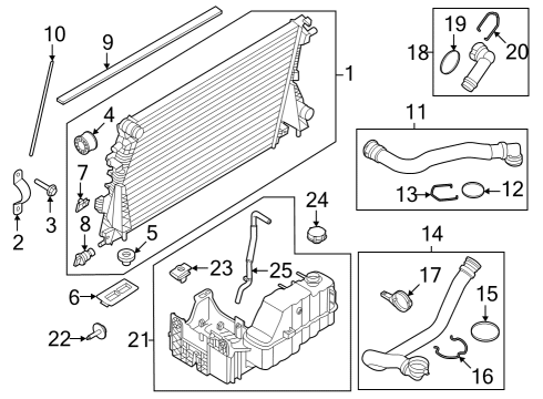 2024 Ford F-350 Super Duty Radiator & Components Diagram 2 - Thumbnail