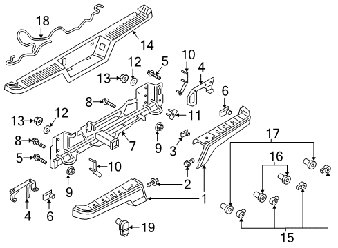 2018 Ford F-150 Rear Bumper Diagram