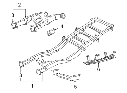 2004 Ford F-250 Super Duty Frame & Components Diagram 2 - Thumbnail