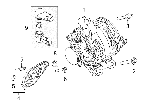 2019 Ford Explorer Alternator Diagram 2 - Thumbnail