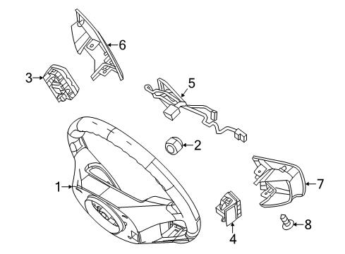 2010 Ford Fusion Switch Assembly - Control Diagram for 8A8Z-9C888-AA