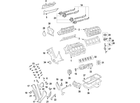 2018 Ford F-150 Bearing - Connecting Rod Diagram for JR3Z-6211-B