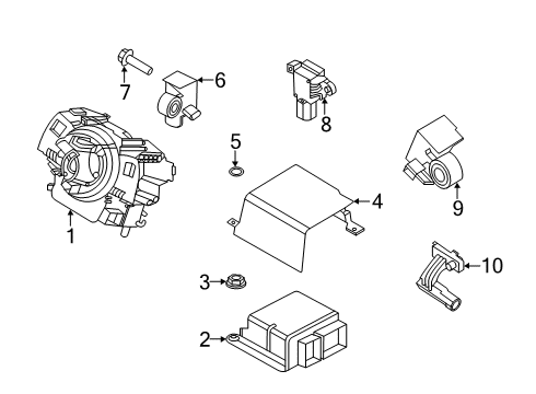 2023 Ford Explorer Air Bag Components Diagram 2 - Thumbnail