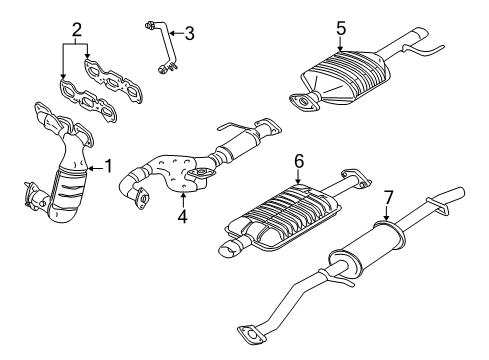 2005 Mercury Mariner Exhaust Manifold Diagram 2 - Thumbnail