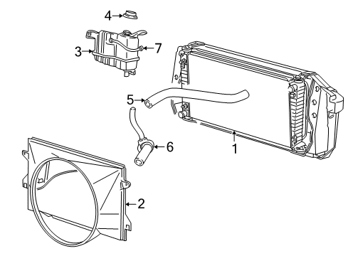 2002 Lincoln Blackwood Hose - Overflow Diagram for F75Z-8075-AA