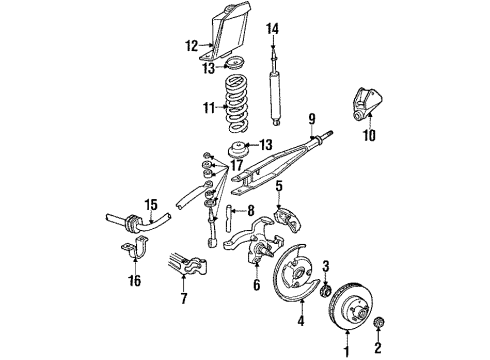 1990 Ford E-150 Econoline Front Brakes Diagram