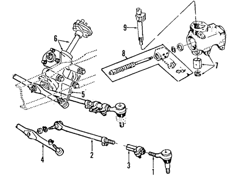 2006 Ford E-250 P/S Pump & Hoses, Steering Gear & Linkage Diagram