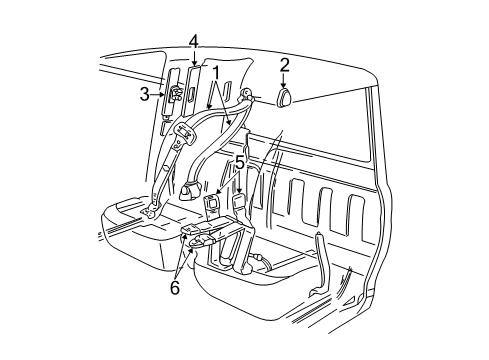 2005 Ford Ranger Seat Belt Diagram 1 - Thumbnail