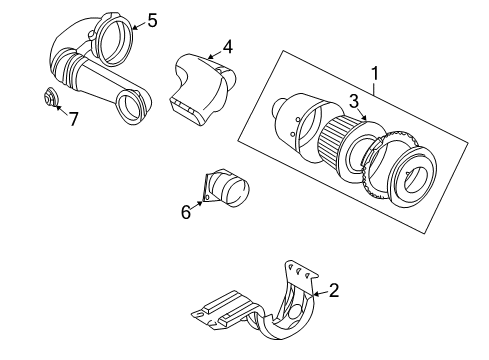 1998 Ford E-250 Econoline Air Inlet Diagram 1 - Thumbnail