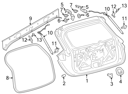 2022 Lincoln Corsair Hex. Nut And Washer Assembly Diagram for -W720246-S442