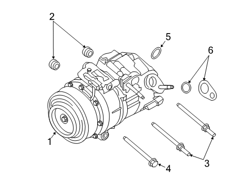 2017 Lincoln MKX A/C Condenser, Compressor & Lines Diagram 3 - Thumbnail