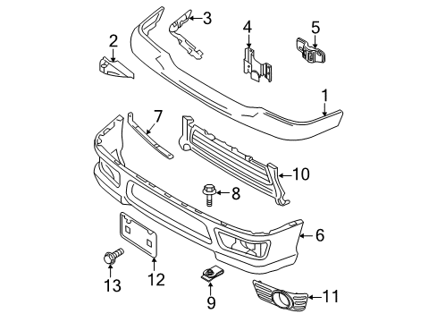 2007 Ford Ranger Front Bumper Diagram