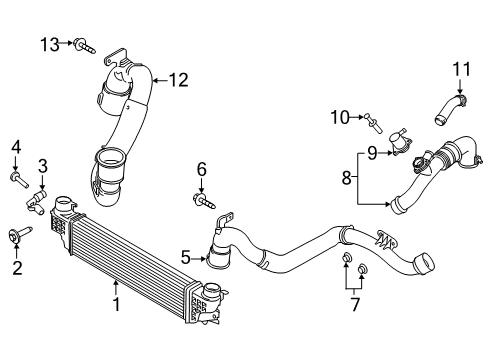 2022 Ford Edge Intercooler, Cooling Diagram 1 - Thumbnail