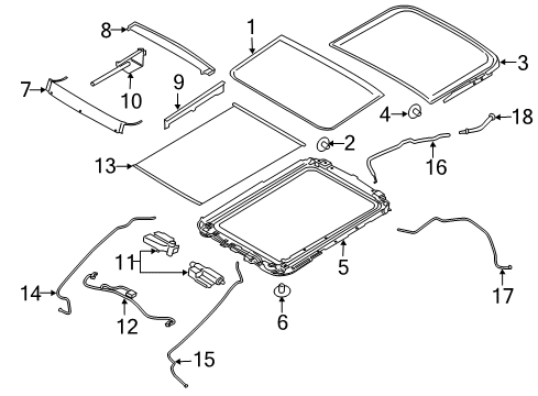 2019 Ford Escape Sunroof, Body Diagram