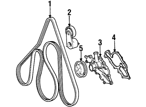 1996 Ford Ranger Belts & Pulleys, Maintenance Diagram 2 - Thumbnail