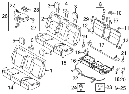 2020 Ford Ranger COVER ASY - REAR SEAT CUSHION Diagram for KB3Z-2663804-CA