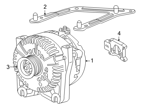 2003 Lincoln Aviator Bracket Diagram for 2C5Z-10153-BA