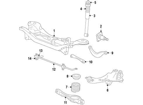 2008 Ford Focus Hub And Bearing Assembly - Wheel Diagram for YS4Z-1A034-AA