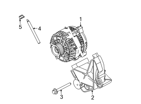 2005 Ford Mustang Alternator Assembly Diagram for 6R3Z-10346-BRM