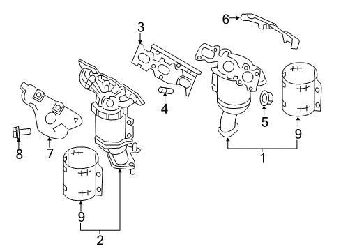 2018 Lincoln MKT Exhaust Manifold Diagram 2 - Thumbnail