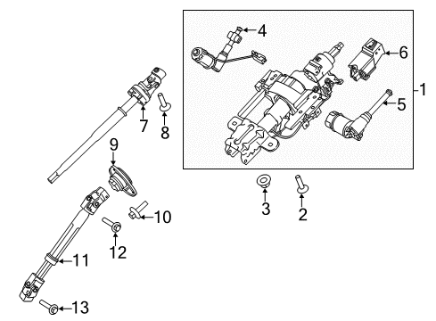 2024 Ford Expedition Steering Column Assembly Diagram