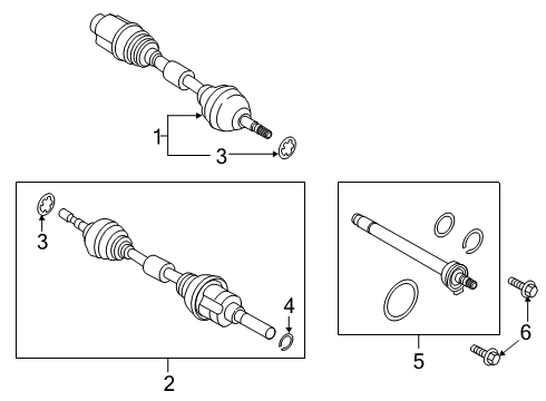 2021 Lincoln Nautilus Drive Axles - Front Diagram 3 - Thumbnail