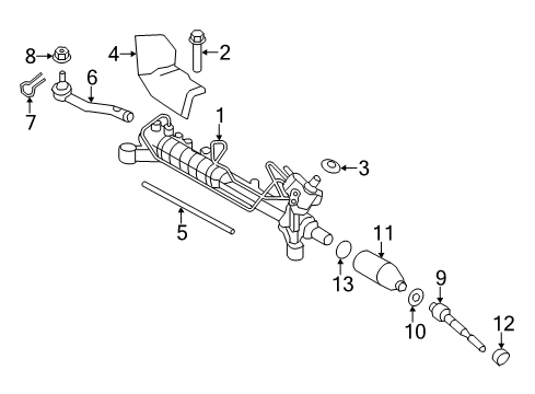 2014 Lincoln MKX Steering Column & Wheel, Steering Gear & Linkage Diagram 4 - Thumbnail