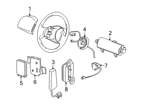 1999 Ford Expedition Air Bag Components Diagram