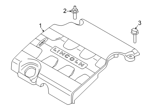 2016 Lincoln MKX Engine Appearance Cover Diagram 2 - Thumbnail