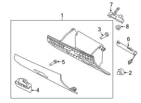 2011 Lincoln MKZ Glove Box Diagram 2 - Thumbnail