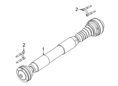 2023 Ford Ranger Drive Shaft - Front Diagram