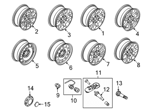 2022 Ford F-150 Wheels Diagram 2 - Thumbnail