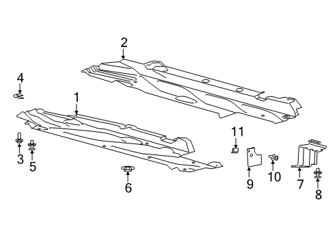 2020 Lincoln Corsair Splash Shields Diagram